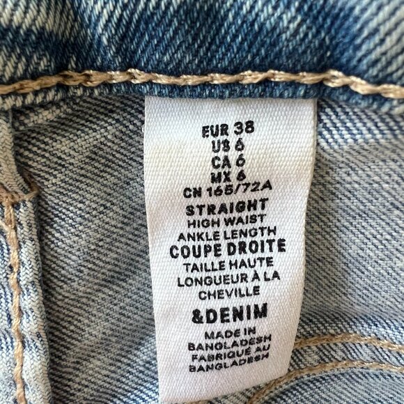 H&M &Denim Straight Leg Ankle Length Jeans - Picture 3 of 4
